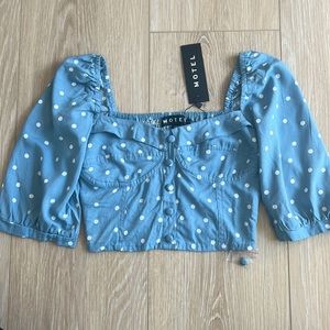 NEW Blue Motel Rocks Top